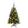 vidaXL Artificial Hinged Christmas Tree Green PVC, PE, Iron, Plastic