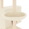 vidaXL Cat Tree Cream Engineered wood, plush, sisal Large Cat Tree
