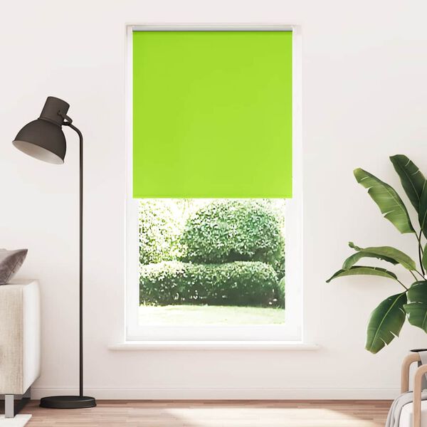 vidaXL Roller Blind Leaves Green 100% Polyester 43.3 x 82.7 in
