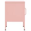 vidaXL Nightstand Set of 2 Pink Steel Small Nightstand Square