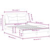 vidaXL Bed Frame Brown Faux leather (75% PVC, 5% cotton, 20% polyester)