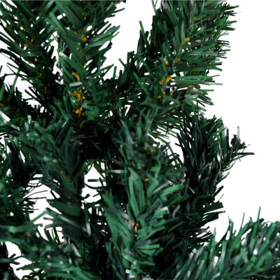 vidaXL Slim Artificial Half Christmas Tree with Stand Green 6 ft