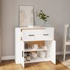 vidaXL Sideboard White Engineered Wood 31.5x13.0x27.6 in Sideboard