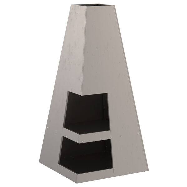 vidaXL Fire Pit Brown 19.69 x 19.69 x 39.37 in Steel