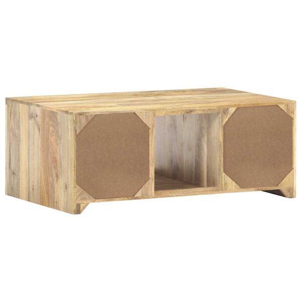 vidaXL Coffee Table Natural Solid Mango Wood Standard Coffee Table