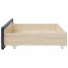 vidaXL Bed Drawer Dark Grey Engineered Wood, Velvet