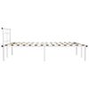 vidaXL Bed Frame White Powder-coated metal, plywood 55.1 x 78.7 in