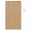 vidaXL Roller Blind with Curtains Manual Brown 31.50 x 62.99 in Bamboo