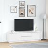vidaXL TV Cabinet White Engineered Wood Large TV Cabinet Rectangular