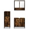 vidaXL Bathroom Furniture Set Smoked Oak Engineered wood, Metal, Glass