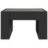 vidaXL Coffee Table Black Engineered wood, Glass