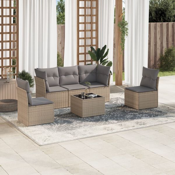 vidaXL Garden Sofa Set Beige, Light Gray