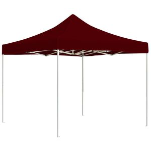 vidaXL Party Tent Wine Red Aluminum alloy, Oxford fabric with PVC coating