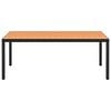 vidaXL Dining Set Black and Brown Aluminum Frame, PE Rattan, WPC Large