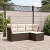 vidaXL Garden Sofa Set Brown PE Rattan Medium Modular Garden Sofa Set