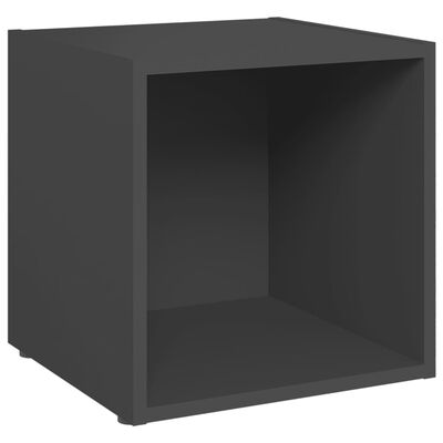 vidaXL TV Cabinet Gray 14.6"x13.8"x14.6" Chipboard