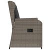 vidaXL Reclining Garden Chair Set of 2 Grey
