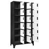 vidaXL Locker Cabinet Anthracite and White Steel Large Locker Cabinet