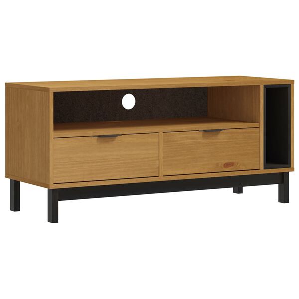 vidaXL TV Cabinet Oak Solid pine wood with an oak finish Medium