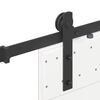 vidaXL Sliding Door Hardware Kit 72.0 " Steel Black