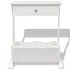 vidaXL Magazine Rack White MDF and Solid Fir Wood Small Magazine Rack