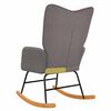 vidaXL Rocking Chair Multicolour Fabric, Foam, Steel, Solid Rubber Wood