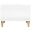 vidaXL Coffee Table High gloss white Engineered wood, solid eucalyptus wood