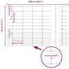 vidaXL Field Fence Silver 82.02 x 3.94 ft Galvanised steel