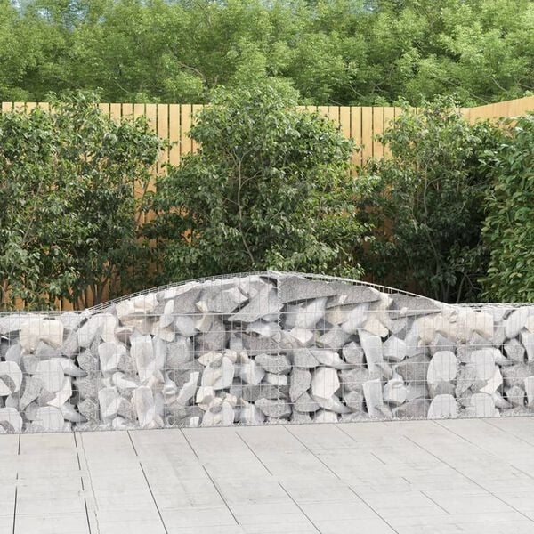 vidaXL Gabion Basket Set of 6 Silver Galvanized iron Extra Large