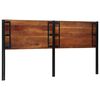 vidaXL Headboard Mixed wood tones and black Solid reclaimed wood and iron