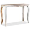 vidaXL Console Table Brown and white Solid Acacia wood Standard