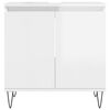 vidaXL Bathroom Furniture Set High gloss white Engineered wood, metal