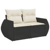 vidaXL Garden Sofa Set Black, Cream White