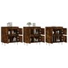 vidaXL Sideboard Set of 3 Smoked oak Engineered wood
