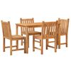 vidaXL Garden Dining Set Teak Solid Teak Wood 5 Piece Set Durable