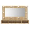 vidaXL Mirror Cabinet Sonoma oak Engineered wood, acrylic