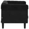 vidaXL Sofa Chair Black Velvet (100% polyester), plywood, solid wood