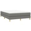 vidaXL Bed Frame Dark Grey Polyester Queen Rectangular Modern