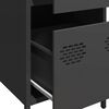 vidaXL Sideboard Black Cold-rolled steel Compact Sideboard Rectangular