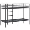 vidaXL Bunk Bed Black Steel and mesh fabric