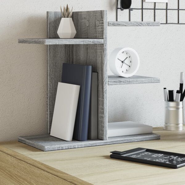vidaXL Desk Organiser Grey Sonoma 16.5x8.5x16.5" Engineered wood
