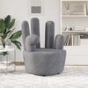 vidaXL Velvet Chair Grey Wooden frame, Polyester velvet