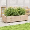 vidaXL Garden Planter Natural wood Solid pinewood 43.3 x 15.7 x 10.4 in