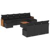 vidaXL Garden Sofa Set Black
