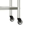 vidaXL Kitchen Work Table with Overshelf 43.3"x21.7"x59.1" Stainless Steel