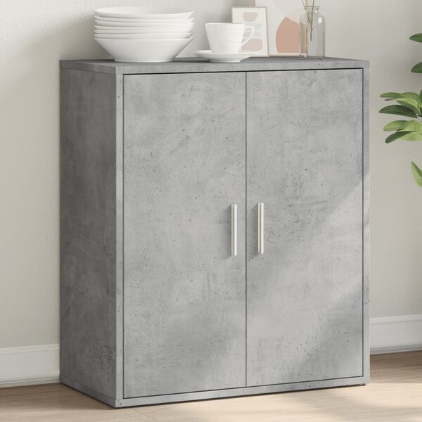 vidaXL Sideboard Concrete Gray Engineered Wood Medium Sideboard