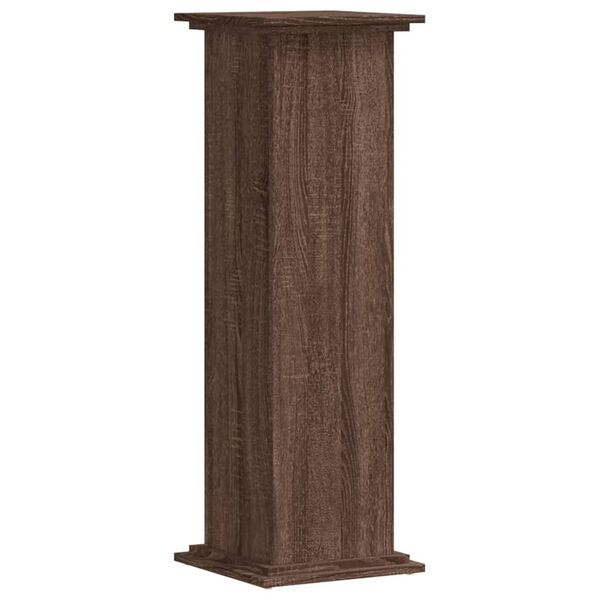 vidaXL Plant Stand Brown Oak Engineered Wood 12.9 in x 12.9 in x 39.4 in