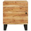 vidaXL Bedside Cabinet Set of 2 Natural wood with black frame