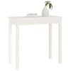 vidaXL Console Table White Solid pine wood 31.5 x 15.7 x 29.5 in Durable