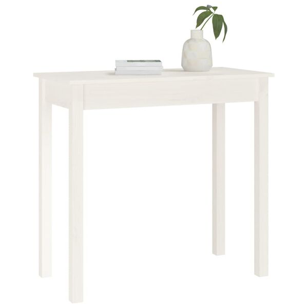 vidaXL Console Table White Solid pine wood 31.5 x 15.7 x 29.5 in Durable